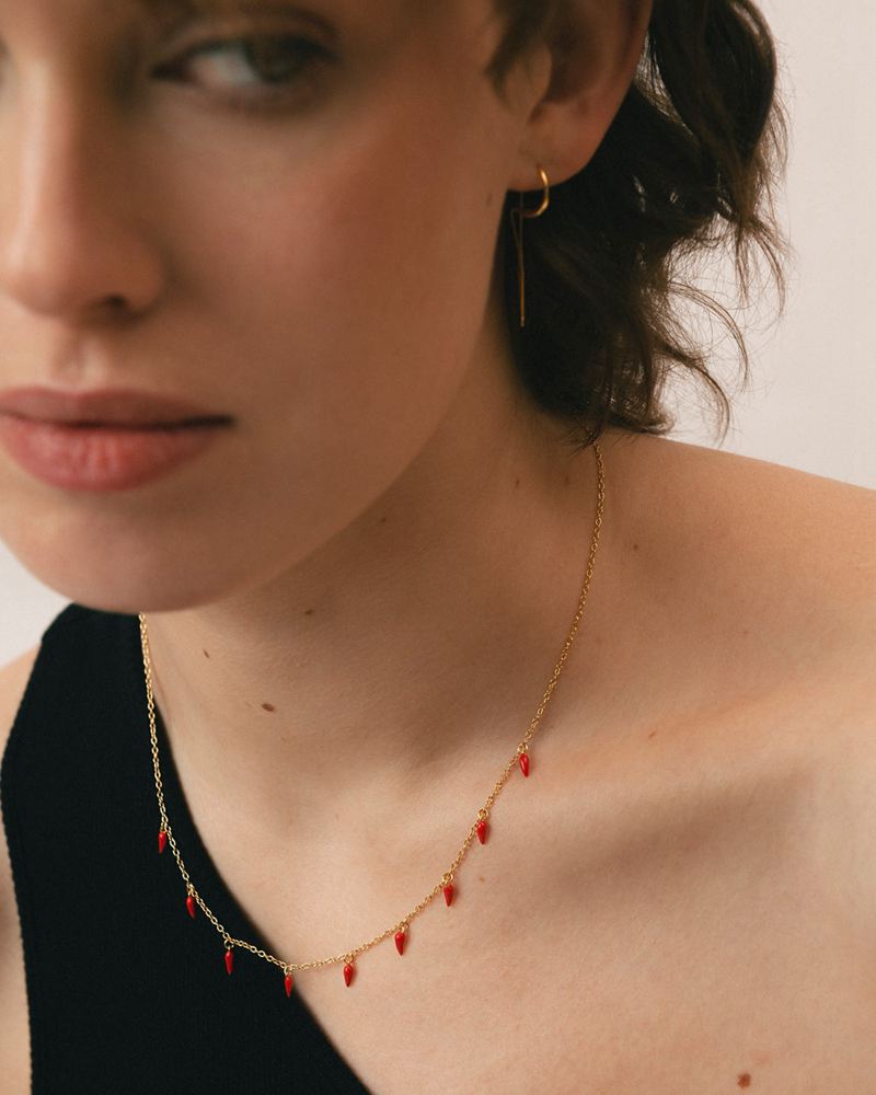 Collier Alohas Jalapeno Rouge Femme | DFV-84480776