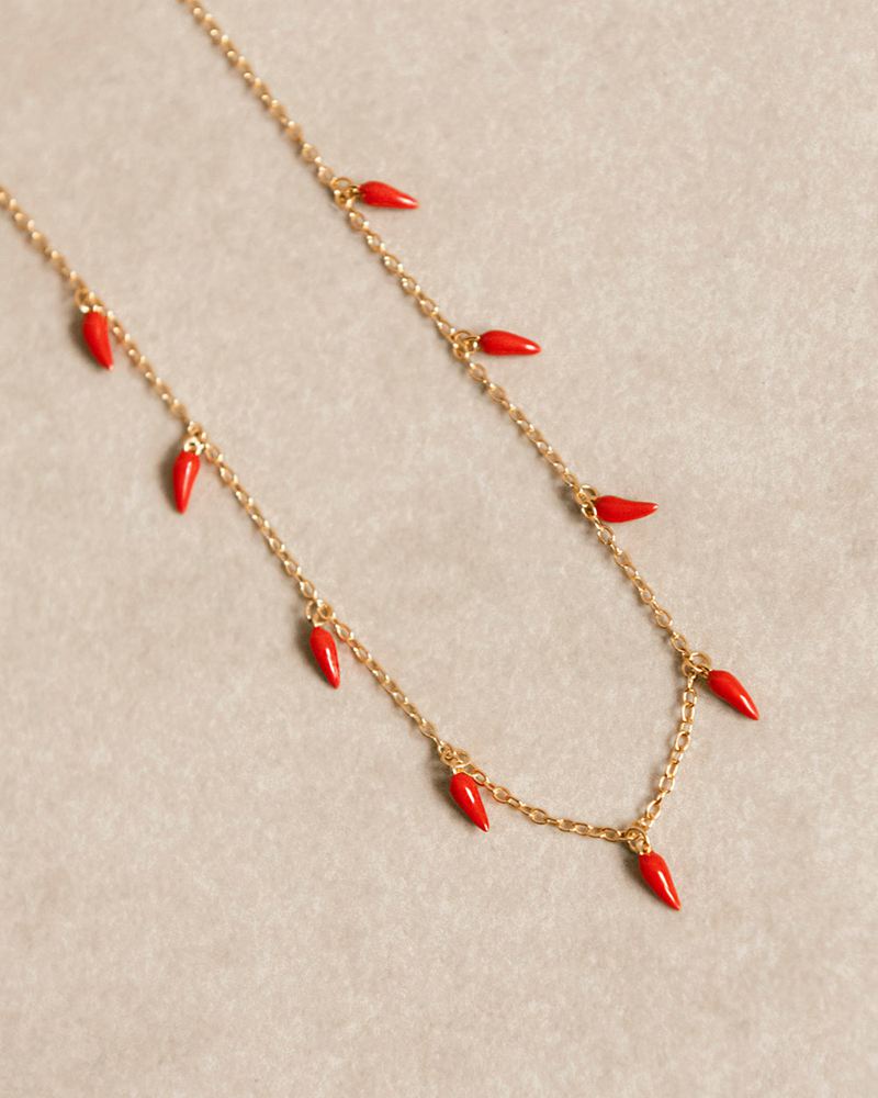 Collier Alohas Jalapeno Rouge Femme | DFV-84480776