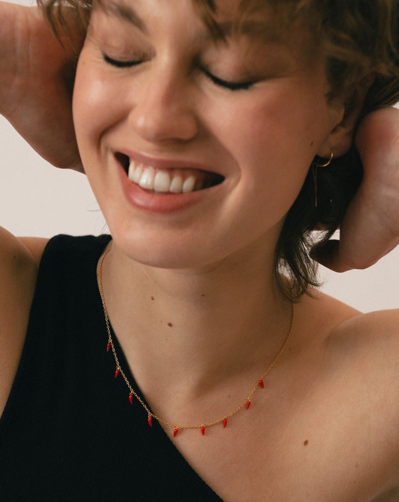 Collier Alohas Jalapeno Rouge Femme | DFV-84480776