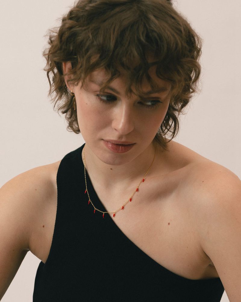 Collier Alohas Jalapeno Rouge Femme | DFV-84480776