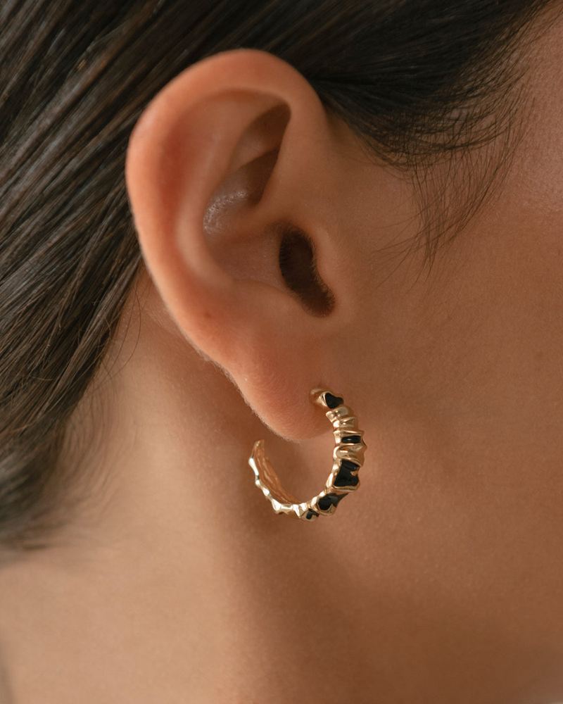 Boucle d'oreille Alohas Meteorite Noir Femme | ITR-88933390