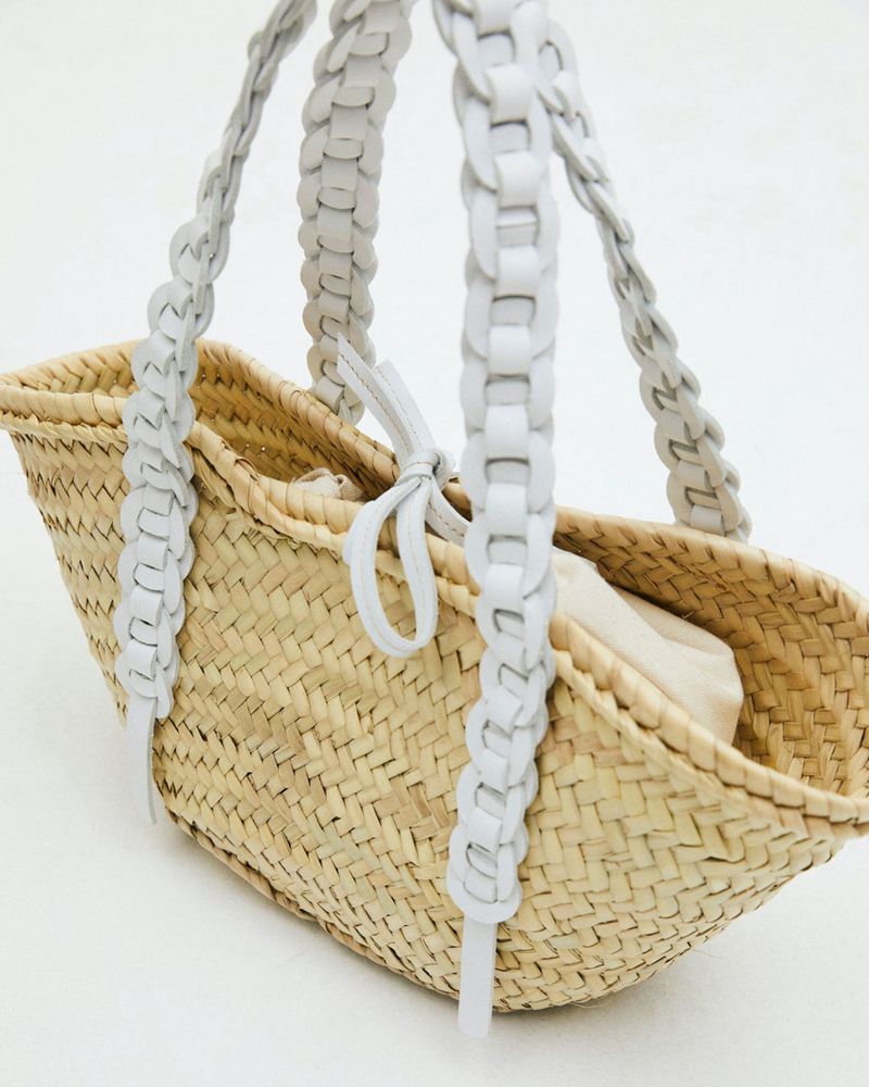 Sacs Alohas Woven Basket Beige Femme | MQY-89665924