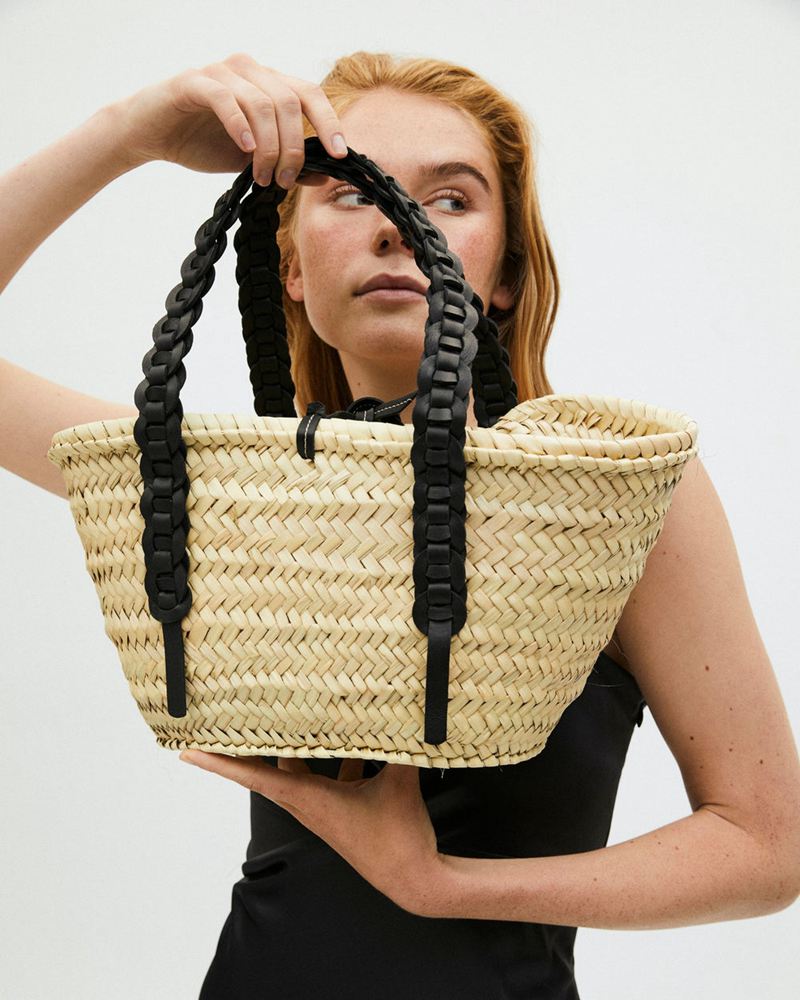 Sacs Alohas Woven Basket Beige Femme | MZW-16763314