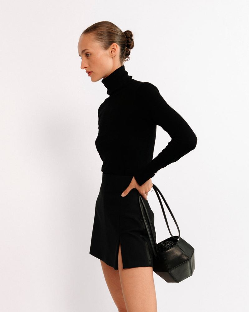 Sacs Alohas The V Cuir Noir Femme | OVM-60689658