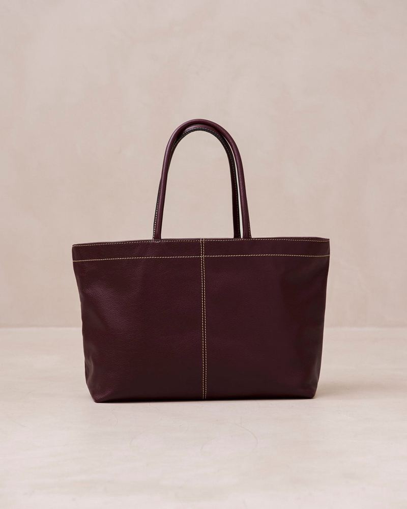 Sacs Alohas The F Cuir Bordeaux Femme | IYU-51411731